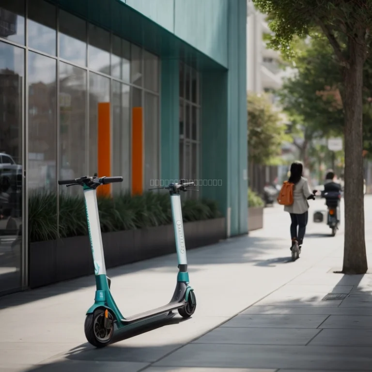 都市を走る電動スクーター